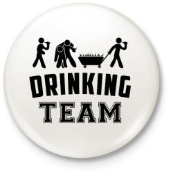 printfashion Legénybúcsú drinking team - Kitűző, hűtőmágnes - Fehér (7538981)