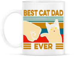 printfashion Best Cat Dad Ever - Bögre - Fehér (4004784)