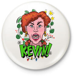 printfashion KEVIN - Kitűző, hűtőmágnes - Fehér (14877388)
