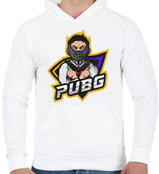 printfashion PUBG - Férfi kapucnis pulóver - Fehér (2032669)