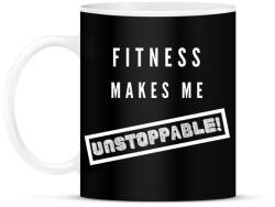 printfashion Fitness makes me unstoppable - Bögre - Fekete (2466230)