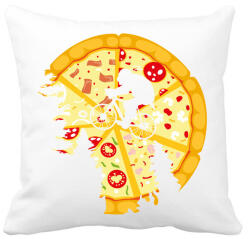 printfashion Pizza hold - Párnahuzat, Díszpárnahuzat - Fehér (397968)