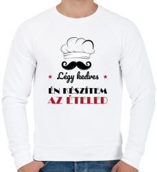 printfashion Légy kedves a szakáccsal - Férfi pulóver - Fehér (7551635)
