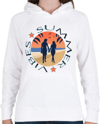 printfashion Nyár - summer vibes - Női kapucnis pulóver - Fehér (4952832)