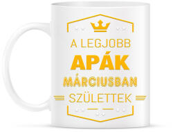 printfashion A legjobb apák március - Bögre - Fehér (2809644)