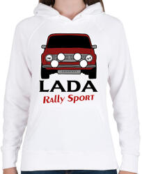 printfashion Lada rally - Női kapucnis pulóver - Fehér (7037239)
