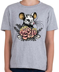printfashion Egér tetoválás - Gyerek póló - Sport szürke (13860364)