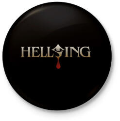 printfashion Hellsing logo - Kitűző, hűtőmágnes - Fekete (3103235)
