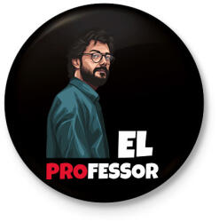 printfashion El Professor - Kitűző, hűtőmágnes - Fekete (10368875)