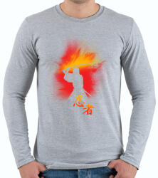 printfashion Nindzsa küldetés - Férfi hosszú ujjú póló - Sport szürke (58745)