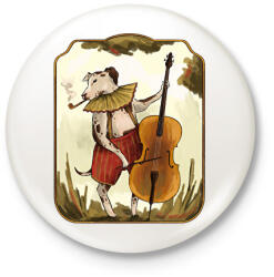 printfashion Vintage kutya - Kitűző, hűtőmágnes - Fehér (13244972)