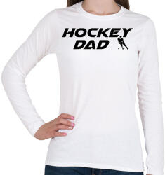 printfashion Hockey Dad - Női hosszú ujjú póló - Fehér (11716141)