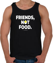 printfashion Friends, not food. - Vegán aktivista grafika #8 - Férfi atléta - Fekete (3909062)