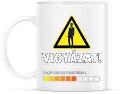 printfashion Vigyázat! Legyénybúcsú folyamatban - Bögre - Fehér (6315947)