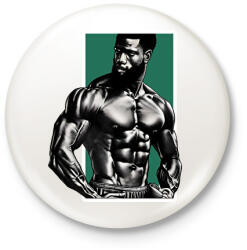 printfashion Gym 02 - Kitűző, hűtőmágnes - Fehér (12351034)