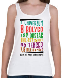 printfashion És én még mindig szingli vagyok - Női atléta - Fehér (7281938)