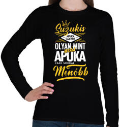 printfashion Suzukis apuka - Női hosszú ujjú póló - Fekete (4451054)