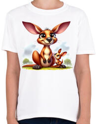 printfashion Kenguru mama és a babája - Gyerek póló - Fehér (15868782)