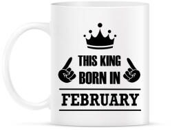 printfashion Ez a király februárban született - Bögre - Fehér (1375897)