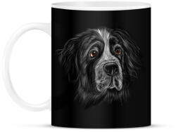 printfashion Berni pásztorkutya portré - Bögre - Fekete (7060735)