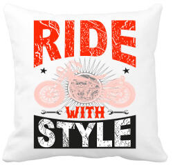 printfashion Ride With Style Red - Párnahuzat, Díszpárnahuzat - Fehér (14264038)