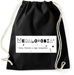 printfashion Megalofóbia - Sportzsák, Tornazsák - Fekete (6397793)