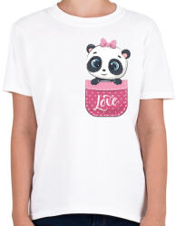 printfashion Panda a zsebben - Gyerek póló - Fehér (4787742)