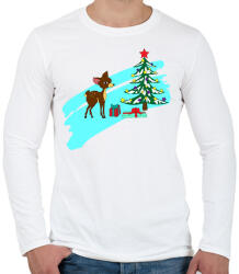 printfashion Karácsony1 - Férfi hosszú ujjú póló - Fehér (10869319)