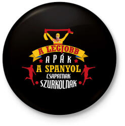 printfashion Spanyol csapat - Kitűző, hűtőmágnes - Fekete (10859250)