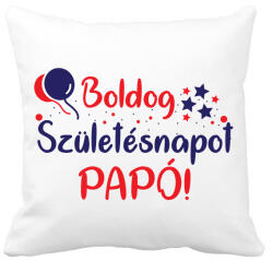 printfashion Boldog születésnapot papó - Párnahuzat, Díszpárnahuzat - Fehér (2803854)