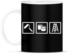 printfashion Life is Festés - Bögre - Fekete (2135452)