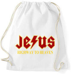 printfashion Jesus high way to heaven - Sportzsák, Tornazsák - Fehér (2941809)