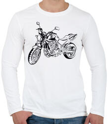 printfashion cbf500 - Férfi hosszú ujjú póló - Fehér (2893422)