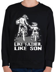 printfashion Motocross Family - Gyerek pulóver - Fekete (2637349)