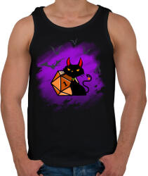 printfashion Ijesztő Halloween Cica - Férfi atléta - Fekete (5362197)