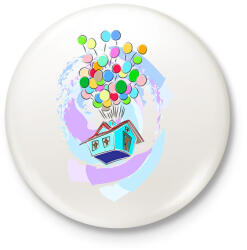 printfashion Repülő ház - Kitűző, hűtőmágnes - Fehér (13826059)