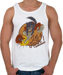 printfashion Let's rock! - Gitáros minta - Férfi atléta - Fehér (6374308)