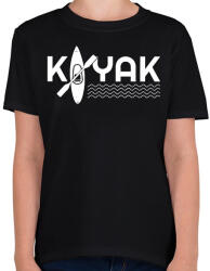 printfashion Kayaker - Gyerek póló - Fekete (15917445)