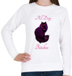 printfashion all dogs bitches - Női pulóver - Fehér (1579205)
