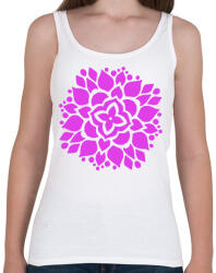 printfashion Rózsaszín mandala - Női atléta - Fehér (13394270)