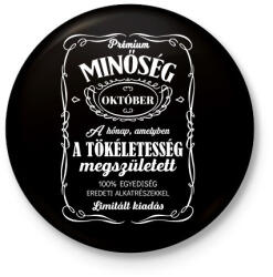 printfashion Prémium minőség - Hónappal - Kitűző, hűtőmágnes - Fekete (8589657)