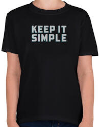 printfashion Keep it simple - Gyerek póló - Fekete (10758319)