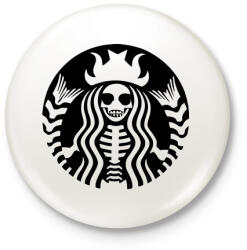 printfashion Stardeath - Kitűző, hűtőmágnes - Fehér (3081911)