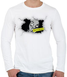 printfashion ashjdrkztfuiuoéok-01 - Férfi hosszú ujjú póló - Fehér (885863)