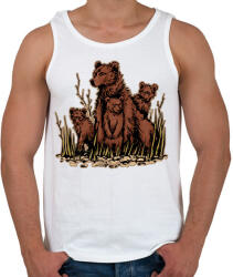 printfashion Medve család - Férfi atléta - Fehér (11657017)