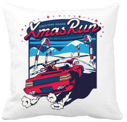 printfashion Karácsonyi futam-Xmas run - Párnahuzat, Díszpárnahuzat - Fehér (5724152)