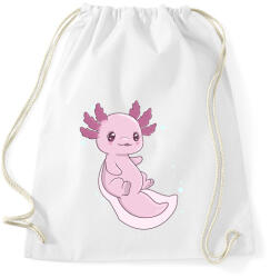 printfashion Cuki axolotl - Sportzsák, Tornazsák - Fehér (14019897)