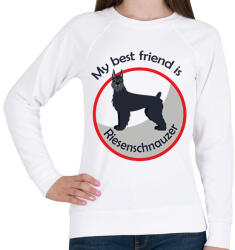 printfashion My best friend - Riesenschnauzer - Női pulóver - Fehér (6298249)