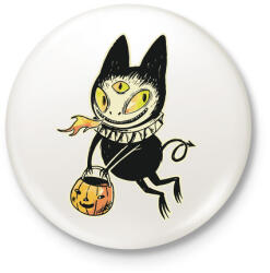 printfashion Halloween szörnyecske - Kitűző, hűtőmágnes - Fehér (5528644)