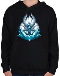 printfashion Démon sárkány - Gyerek kapucnis pulóver - Fekete (3669308)
